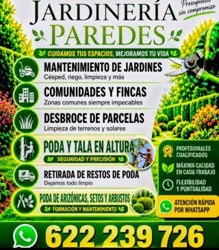 Realizamos todo tipo de trabajo de jardinería y po