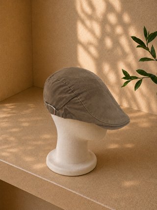 Coppola unisex 100% cotone cachi regolabile