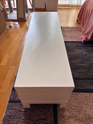 Mueble TV blanco madera