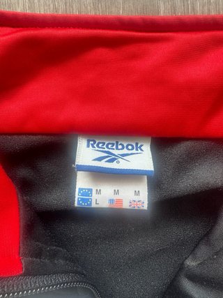 Reebok Chaqueta Track M Negra Vintage 90s Y2k