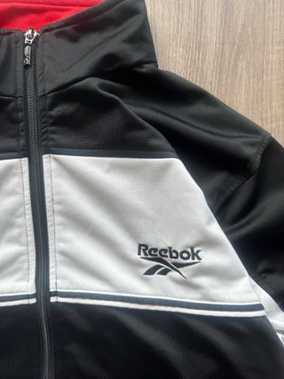 Reebok Chaqueta Track M Negra Vintage 90s Y2k
