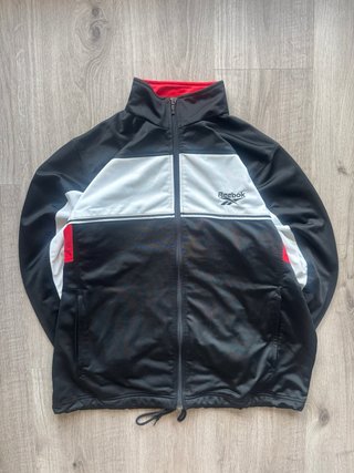 Reebok Chaqueta Track M Negra Vintage 90s Y2k