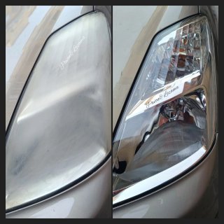 Pulido de faros con aplicación de laca a domicilio