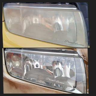 Pulido de faros con aplicación de laca a domicilio