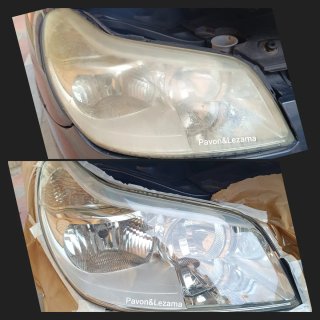 Pulido de faros con aplicación de laca a domicilio