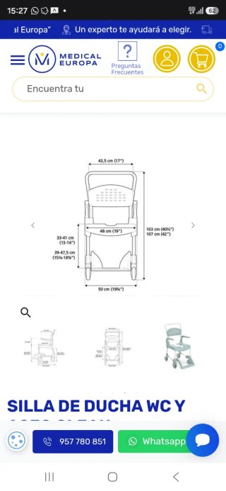 Silla de Ducha WC y Aseo Clean (Negociable)