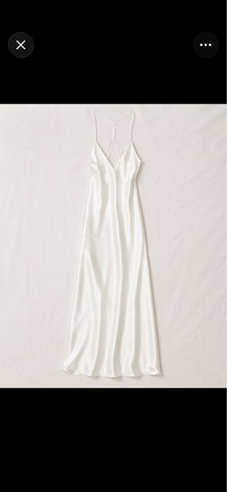 Vestido midi satén blanco talla M, nuevo, novia