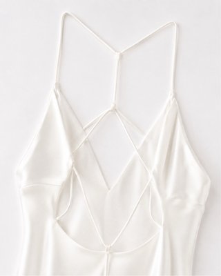 Vestido midi satén blanco talla M, nuevo, novia