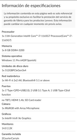 Lenovo IdeaPad 5 Pro i7 512GB