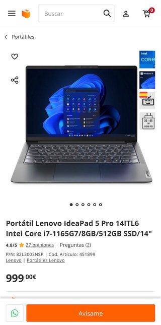Lenovo IdeaPad 5 Pro i7 512GB