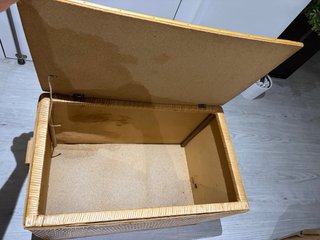 Baúl grande mimbre y madera