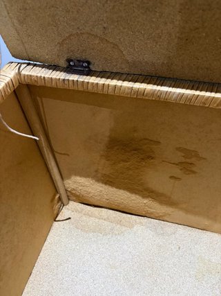 Baúl grande mimbre y madera