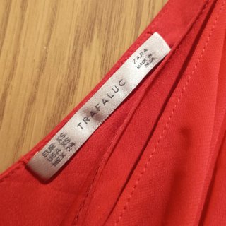 Vestido Zara Rojo Talla XS Coral