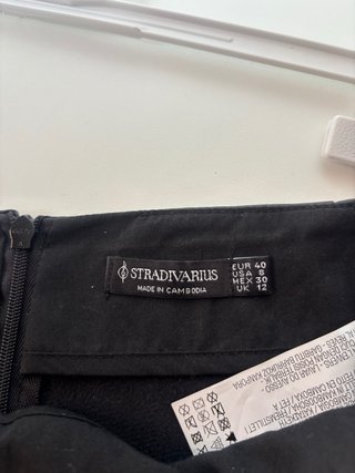 Falda pantalón negra efecto piel talla 40/L