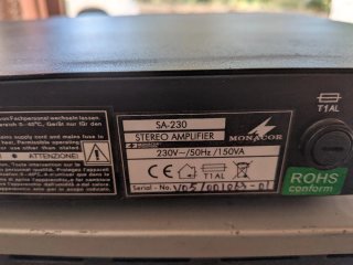 Amplificatore Monacor SA-230 Stereo