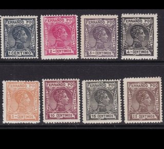 Fernando Poo 1907 Alfonso XIII Guinea Sellos MNH