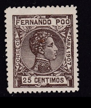 Fernando Poo 1907 Alfonso XIII Guinea Sellos MNH