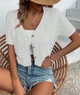 Cárdigan/chaqueta punto blanco T.M