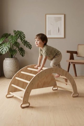 NUEVO Gimnasio Balancín Montessori 8 en 1 Madera