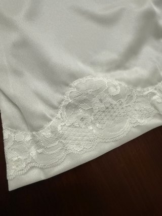 Camisón Lencero Blanco Encaje Talla M