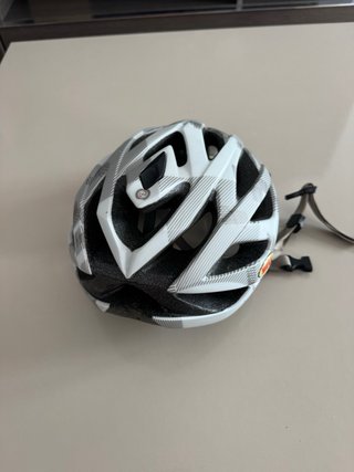 Casco Bell Blanco con Diseño Gris