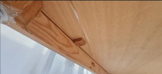 Mesa de madera, color blanco