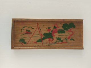 Caja de Acuarelas Antigua de Madera