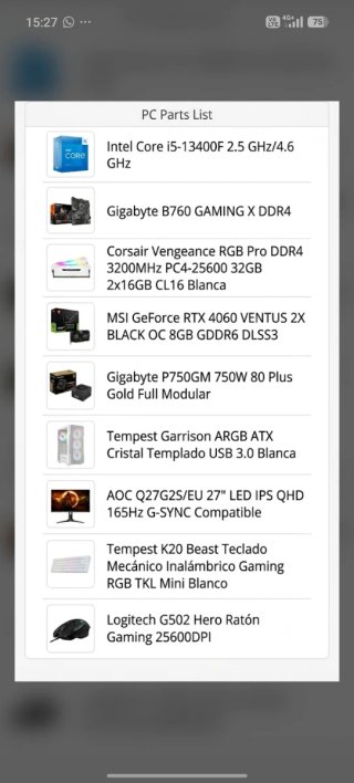 PC Gamer Montado a Piezas