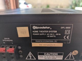 Amplificatore Roadstar DPL-8800 Dolby Pro Logic