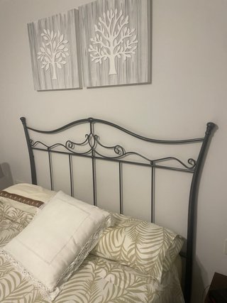 Cabecero de forja cama matrimonio negro