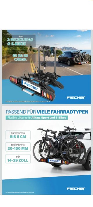 Portabicicletas Fischer Remolque Soporte de bici