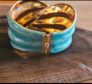 Brazalete Turquesa y Oro