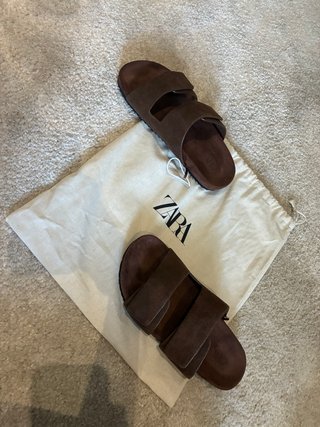 Chanclas Zara Marrones