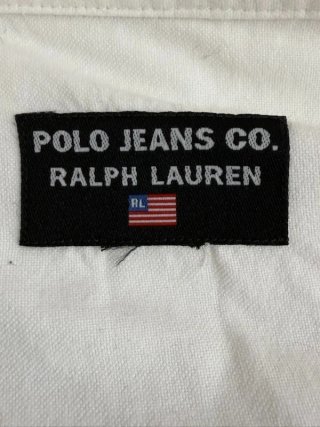 Camicia Polo Jeans Ralph Lauren Uomo L Bianca
