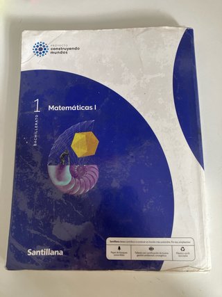 Libro Matemáticas I 1 Bachillerato Santillana