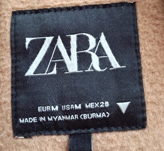 Abrigo camel Zara