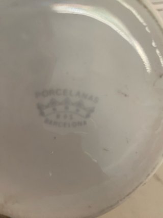 Jarrón Porcelana Barcelona Dorado