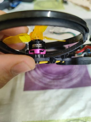 Frame Drone Ldark FPV Blanco y Amarillo 125
