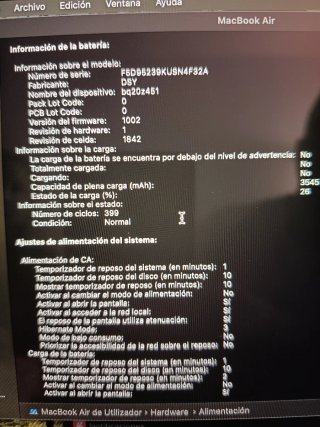 MacBook Air 2020 PERFECTO 8GB i3 256GB