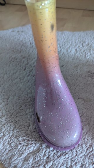 Botas de agua degradado purpurina