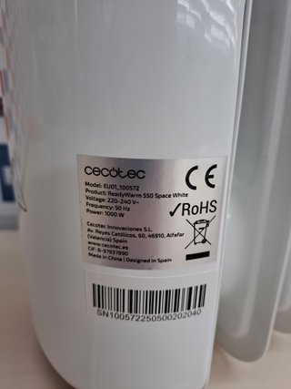 Radiador aceite 5 módulos 1000 W – Cecotec