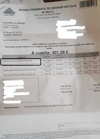 Estor enrollable gris 180 cm ancho