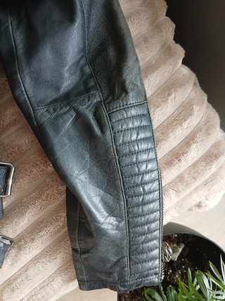 Abrigo de piel gris mujer