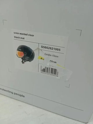 Casco de esquí UVEX con visor naranja