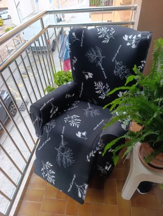 Funda sillón reclinable tela estampado floral