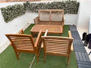 Conjunto Muebles Jardín Madera