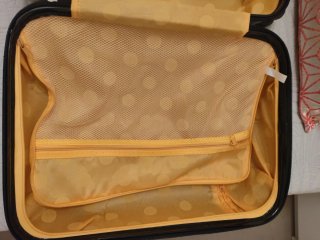 Maleta de cabina Tourmundial negra y naranja