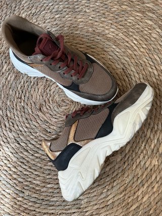 Scarpe Miriade donna marrone e oro