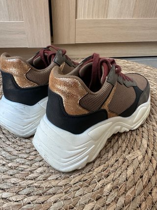Scarpe Miriade donna marrone e oro