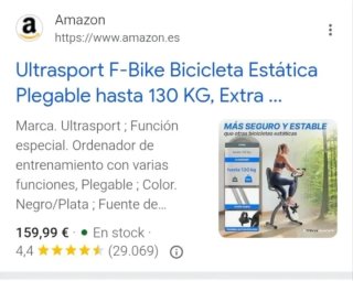 Bicicleta Estática Plegable Ultrasport